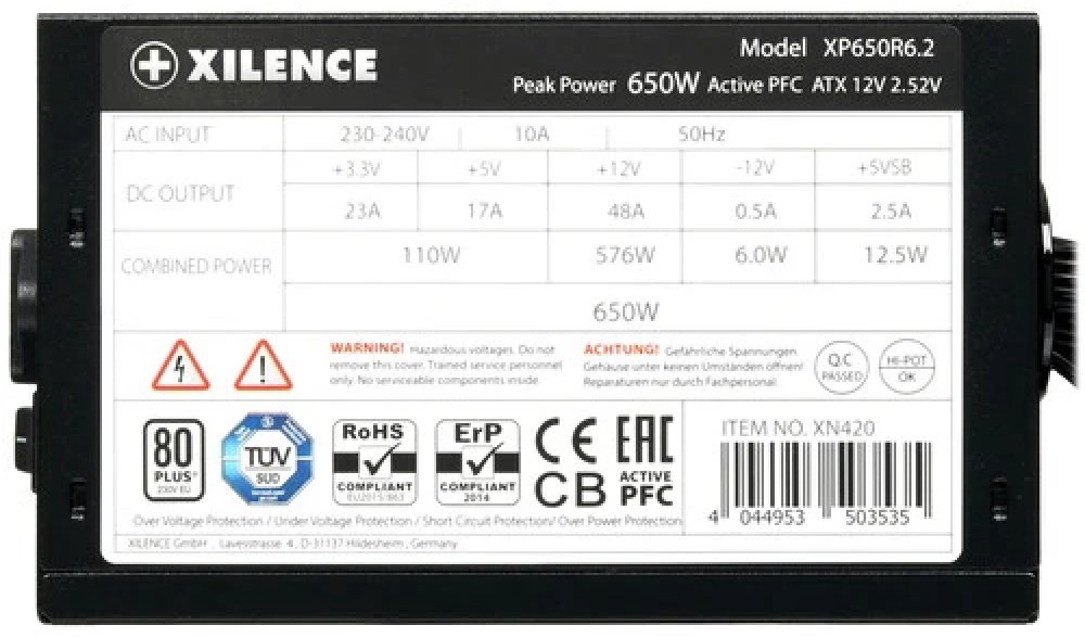 Блок питания Xilence Performance C+ XN420 650W 650 Вт купить,NaN