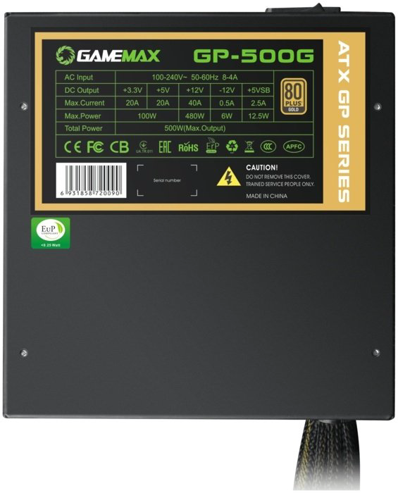 Блок питания Game Max GP-500G 500W купить,28884