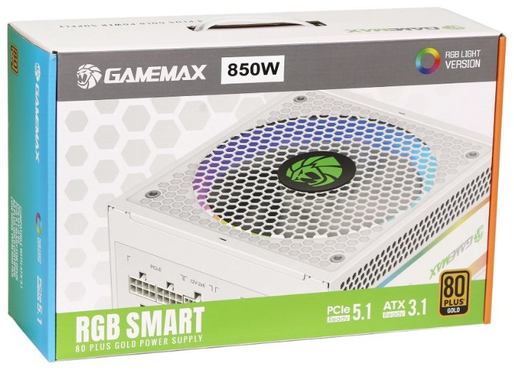Блок питания Game Max RGB-SMART 850 PRO WH 850 Вт