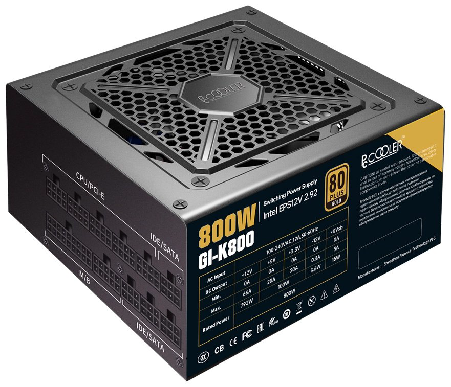 Блок питания PCcooler GI-K800 800 Вт купить,NaN