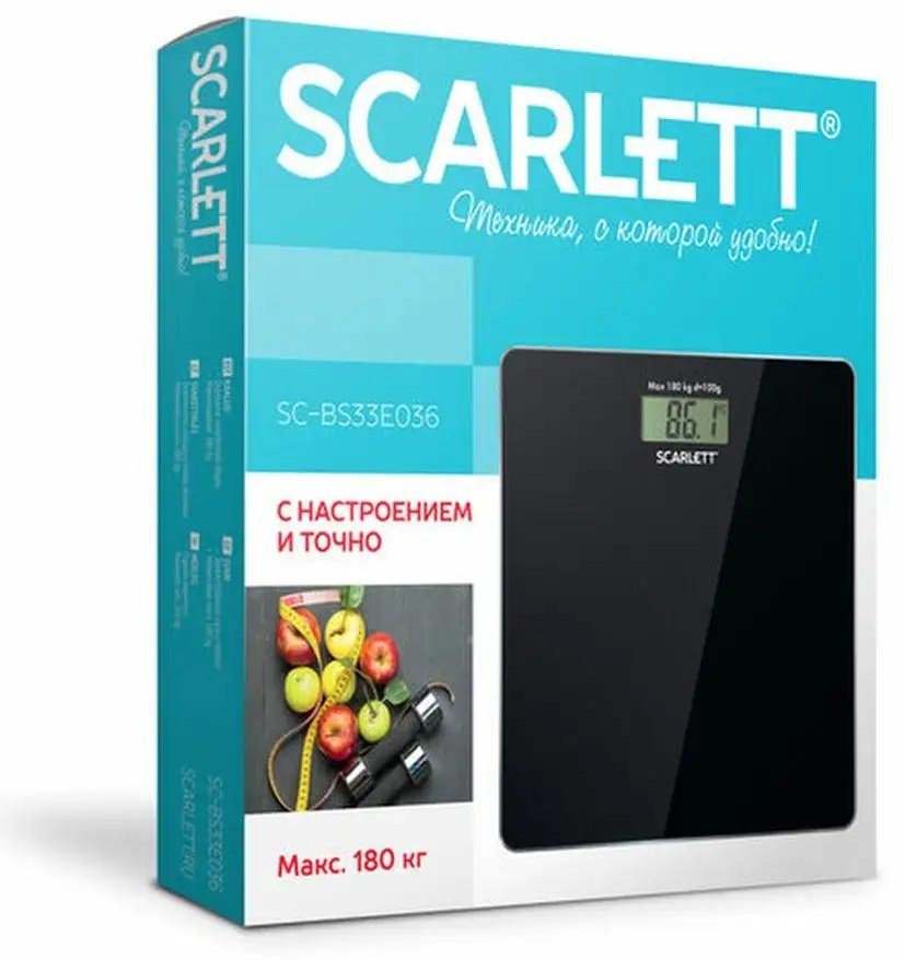 Напольные весы Scarlett электронные SC-BS33E036 до 180 кг