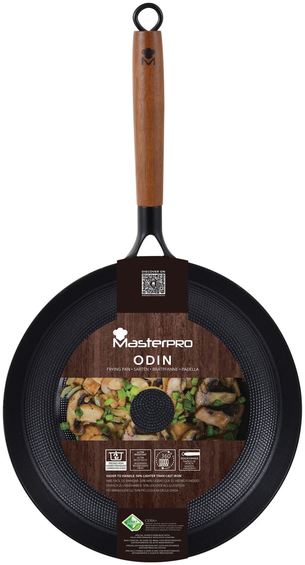 Сковорода MasterPRO Odin MP BGMP-3817 28 см с антипригарным покрытием, чугун купить,NaN