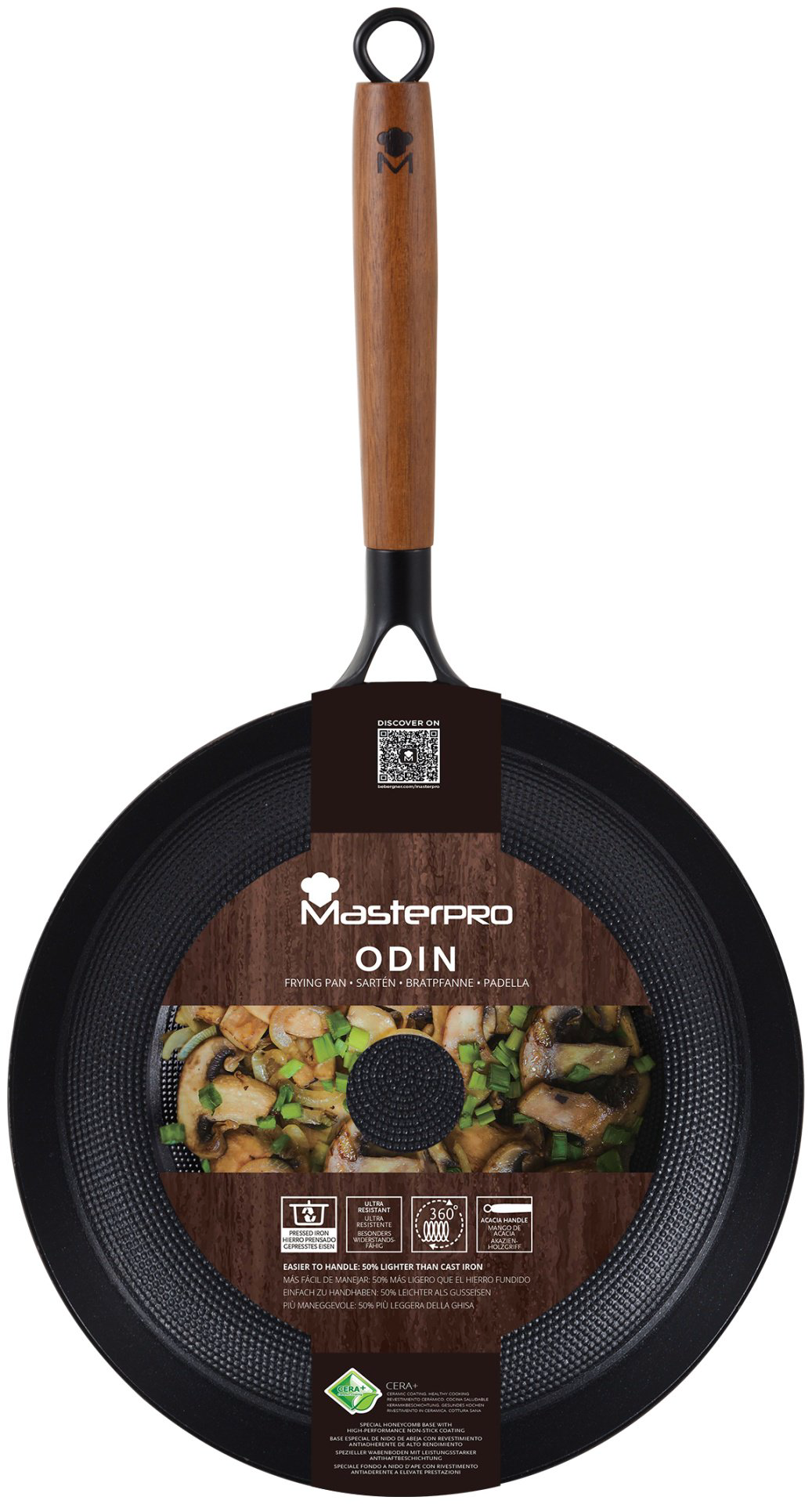 Сковорода MasterPRO Odin MP BGMP-3817 28 см с антипригарным покрытием, чугун купить,NaN
