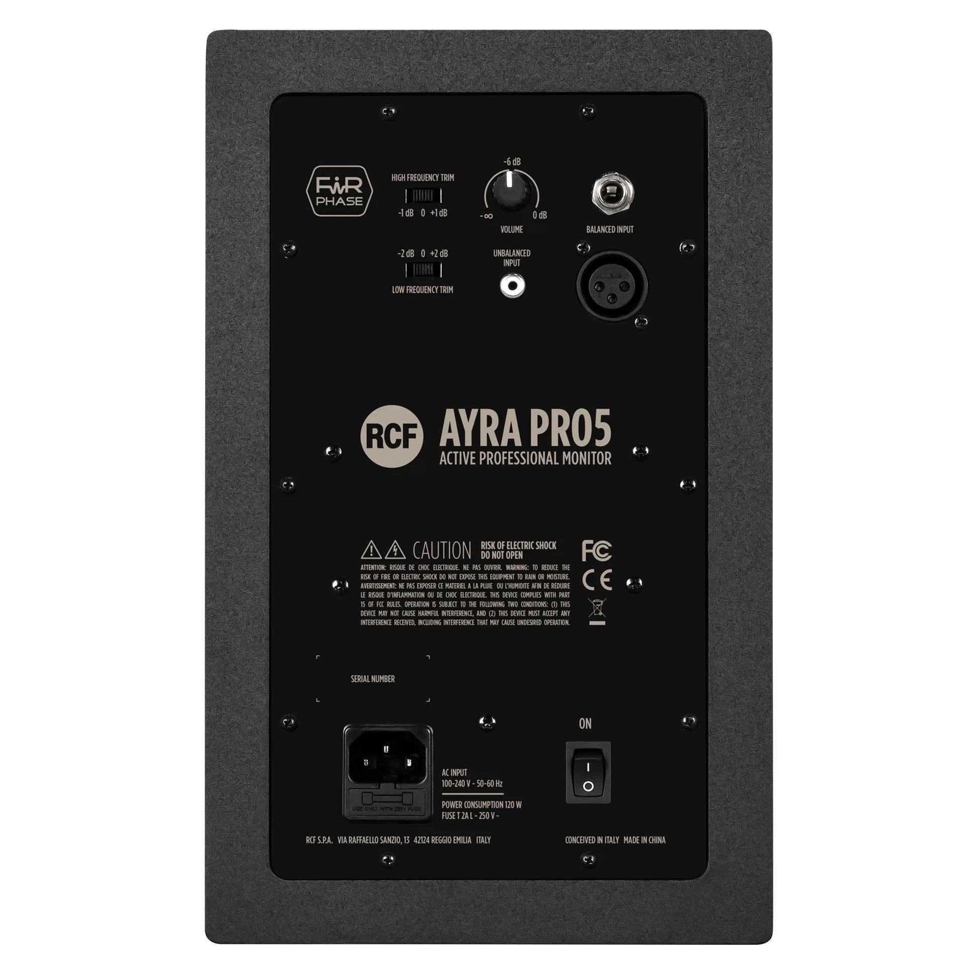 Студийный монитор RCF Ayra Pro 5 100W Active 5'' черный