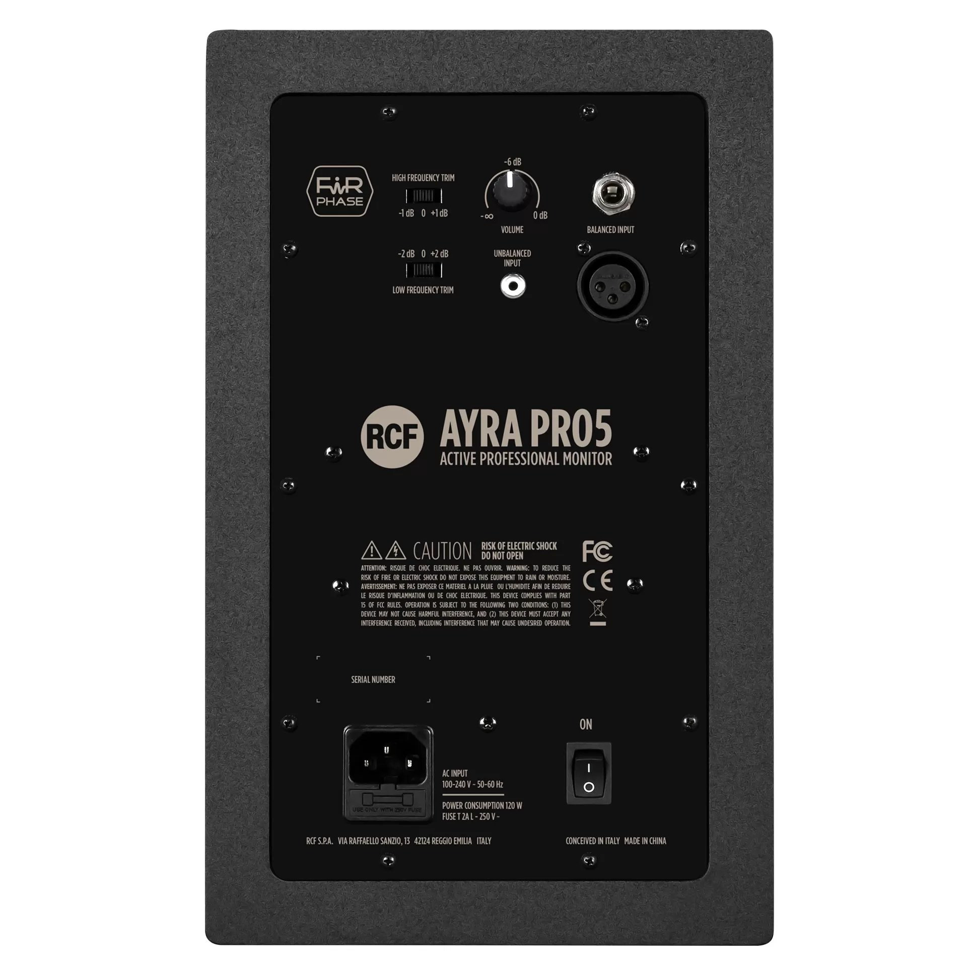 Студийный монитор RCF Ayra Pro 5 100W Active 5'' черный купить,NaN