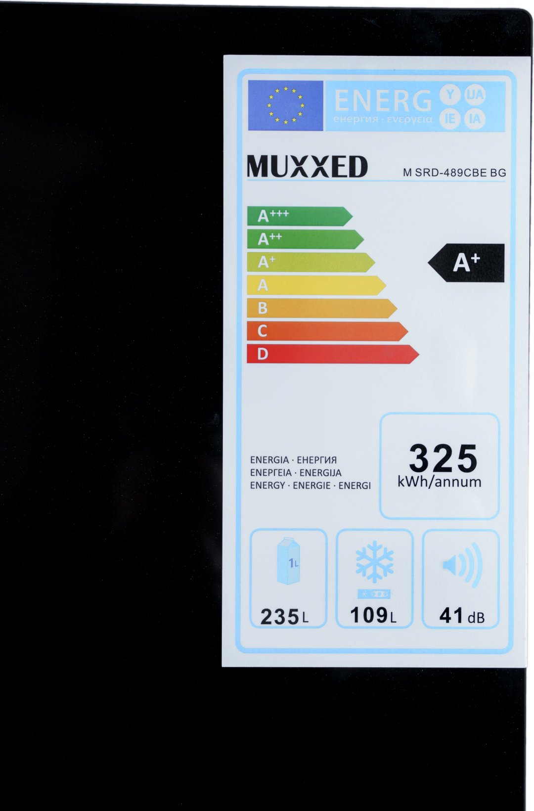 Холодильник Muxxed M SRD-489CBE BG черный - ForteMarket Холодильник Muxxed M SRD-489CBE BG черный купить,206154