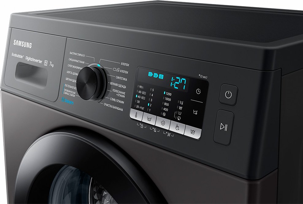 Стиральная машина Samsung WW70AK5S21CXLT 7 кг черный купить,197868