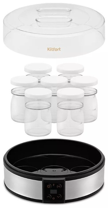 Йогуртница Kitfort КТ-6363 серебристый - ForteMarket Йогуртница Kitfort КТ-6363 серебристый купить,18990