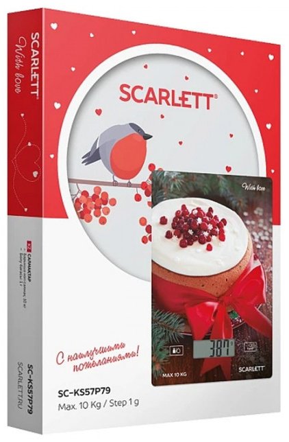 Кухонные весы Scarlett SC-KS57P79 красный купить,NaN
