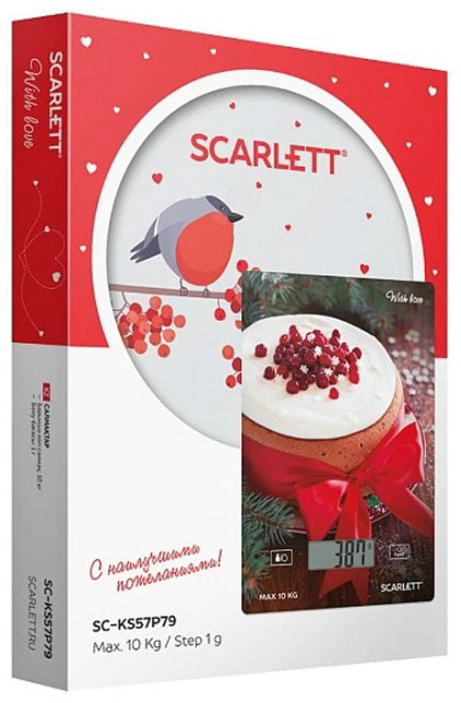 Кухонные весы Scarlett SC-KS57P79 красный купить,NaN