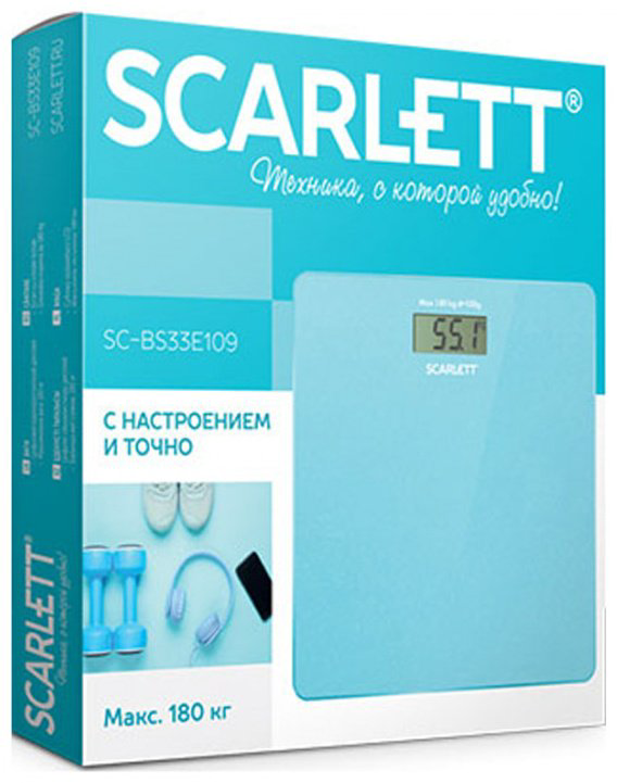 Напольные весы Scarlett электронные SC-BS33E109 до 180 кг купить,NaN