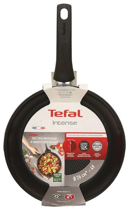 Сковорода Tefal Intense 4219126 26 см с антипригарным покрытием, алюминий купить,NaN