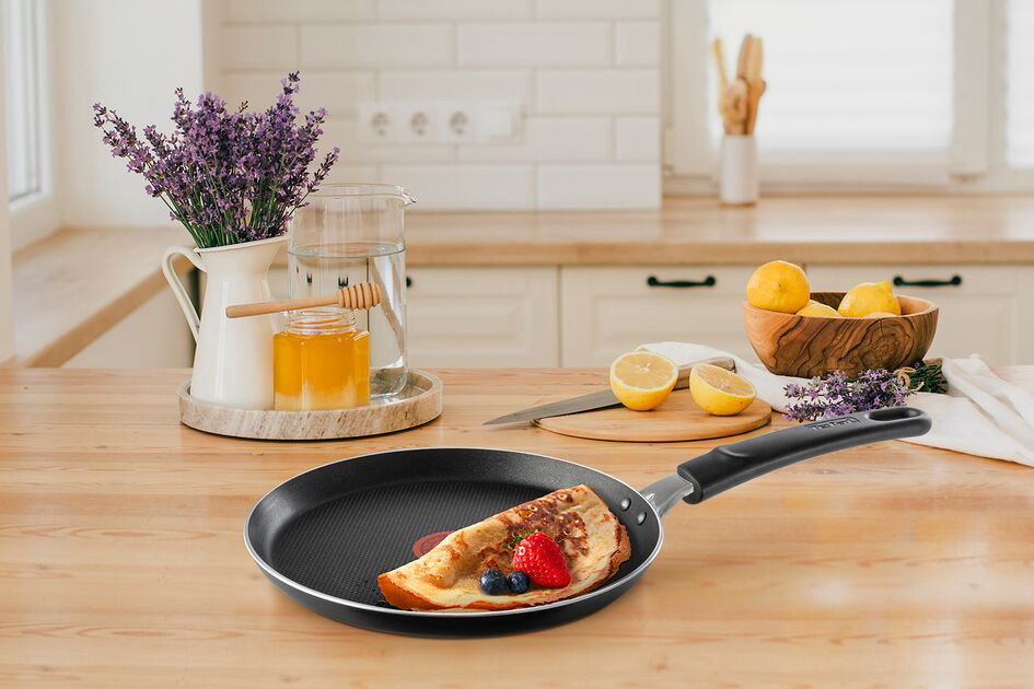 Блинная сковорода Tefal Power 22 см с антипригарным покрытием, алюминий купить,NaN