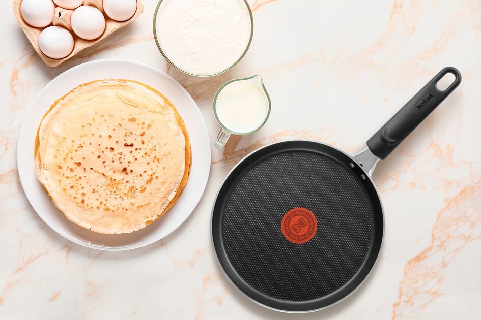 Блинная сковорода Tefal Power 22 см с антипригарным покрытием, алюминий купить,NaN
