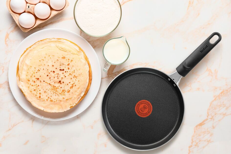 Блинная сковорода Tefal Power 22 см с антипригарным покрытием, алюминий купить,NaN