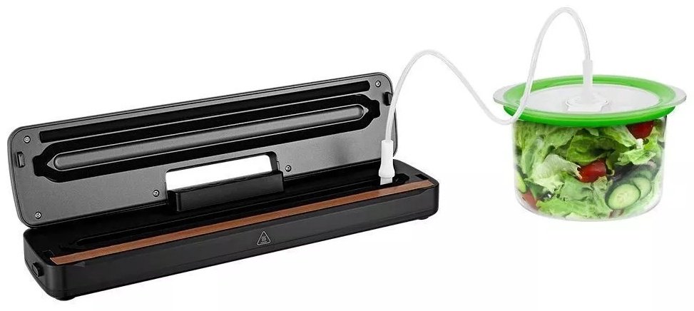 Вакуумный упаковщик Kitfort KT-1527 черный, серый