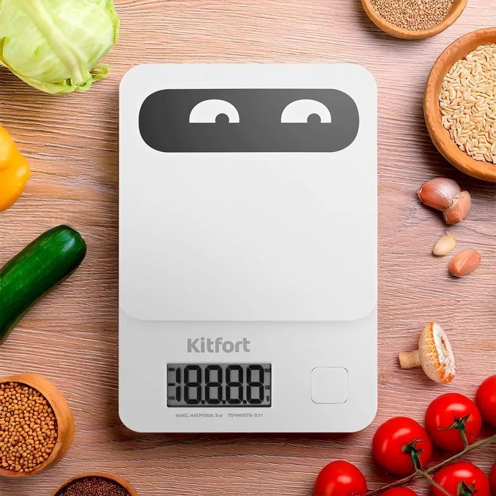 Кухонные весы Kitfort КТ-817-2 белый купить,NaN