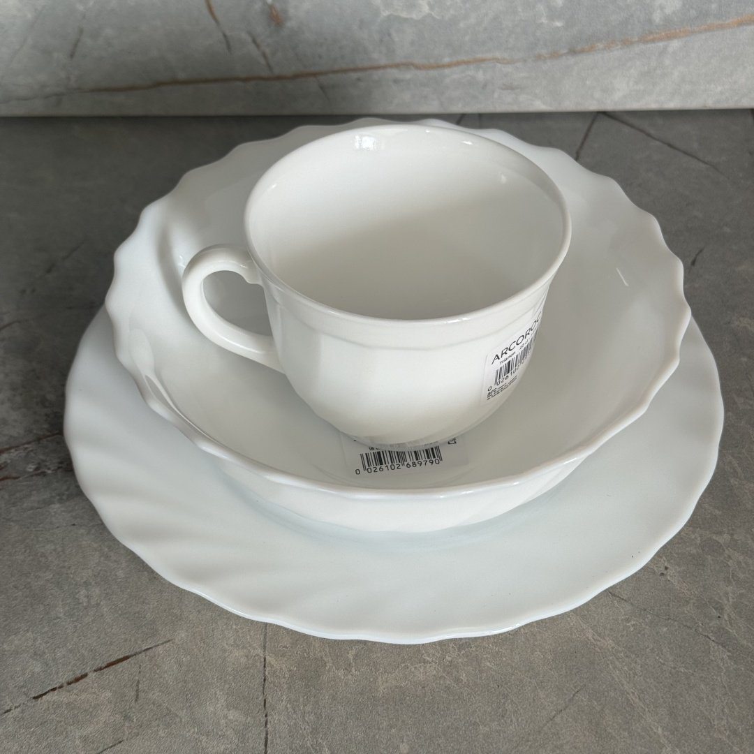 Сервиз на 1 персону ARCOROC Trianon D6887/D6921/50065, предметов: 3, чайно-столовый, стеклокерамика - ForteMarket Сервиз на 1 персону ARCOROC Trianon D6887/D6921/50065, предметов: 3, чайно-столовый, стеклокерамика купить,NaN
