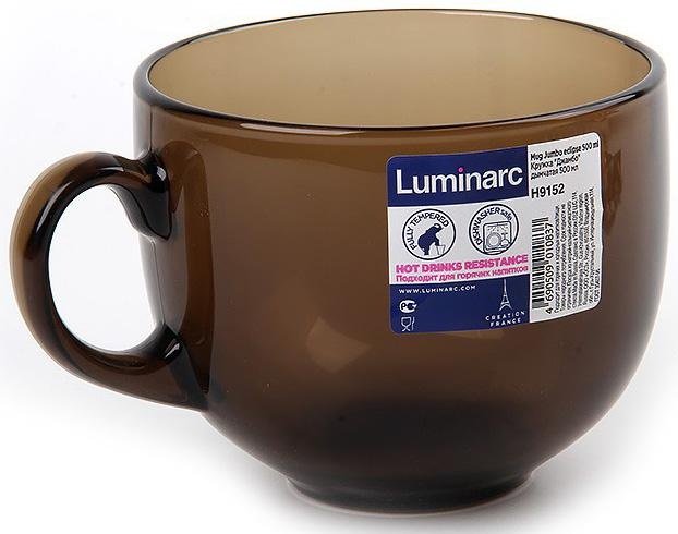 Набор кружек Luminarc «Jumbo Eclipse», 500 мл, закаленное стекло, 6 шт. купить,NaN
