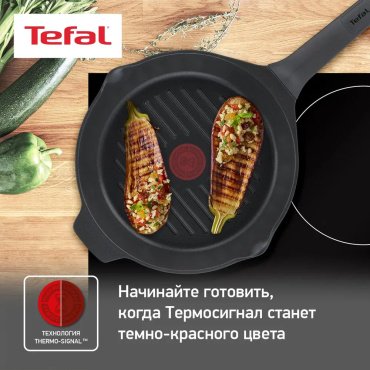 Сковорода гриль Tefal Delicio E2324074 26 см, алюминий