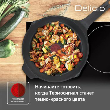 Сковорода универсальная Tefal Delicio E2320474 24 см, алюминий купить,NaN