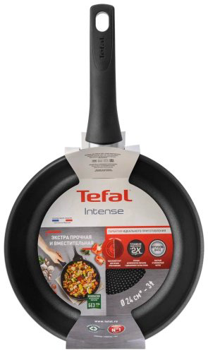 Сковорода универсальная Tefal INTENSE 4219124 24 см, алюминий купить,NaN