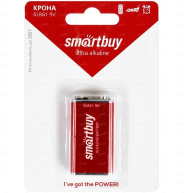 Батарейка 9V Smartbuy 1 шт - ForteMarket Батарейка 9V Smartbuy 1 шт купить,0