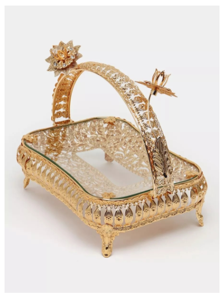 Фруктовница ZABIKI 1 шт, стекло, металл, 27.5х18.3 см купить,4000