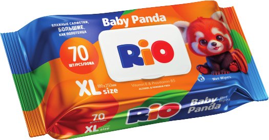 Влажные салфетки RIO Baby Panda 70 шт