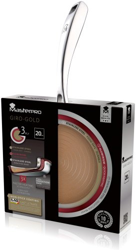 Сковорода универсальная Bergner Giro-Gold Masterpro BGMP-2114 20 см, сталь купить,15580