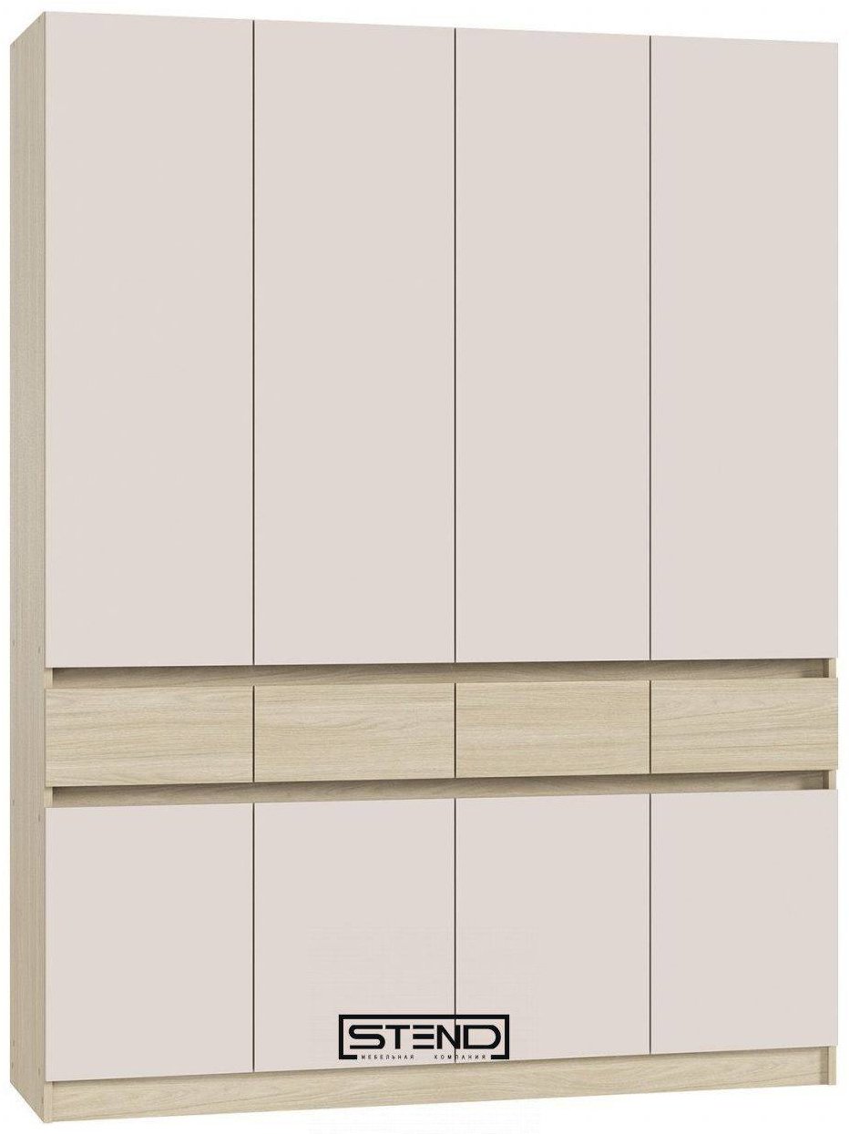 Распашной шкаф Стендмебель Луиза, 160x210х49 см, бежевый купить,NaN