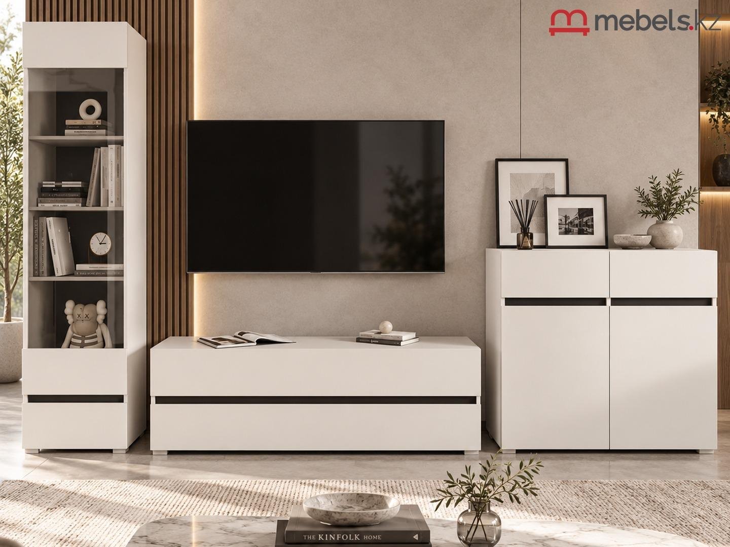 ТВ-тумба напольная Mebels.kz Лондон, 150x50x42.5 см, бежевый купить,NaN