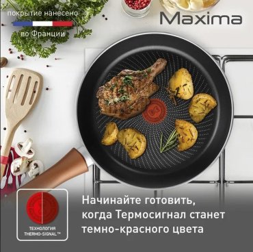 Сковорода универсальная Tefal Maxima 04222122 22 см, алюминий купить,NaN