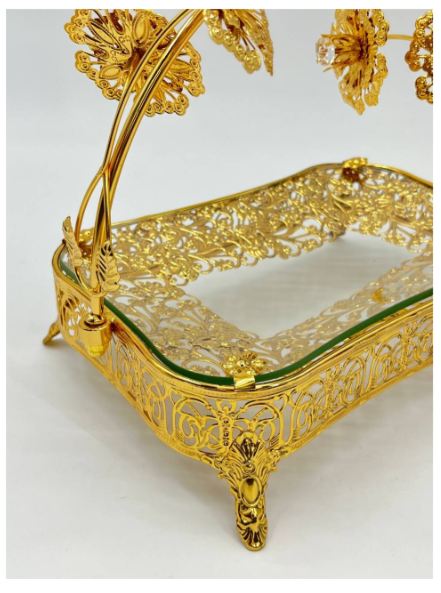 Фруктовница ZABIKI 1 шт, стекло, металл, 20х10 см купить,NaN