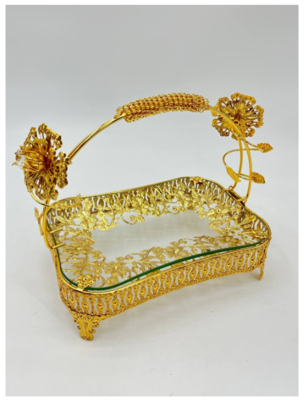 Фруктовница ZABIKI 1 шт, стекло, металл, 19х10 см
