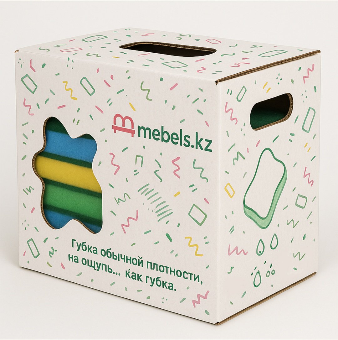 Губка для посуды Mebels.kz - как - губка 1 шт, поролон купить,NaN