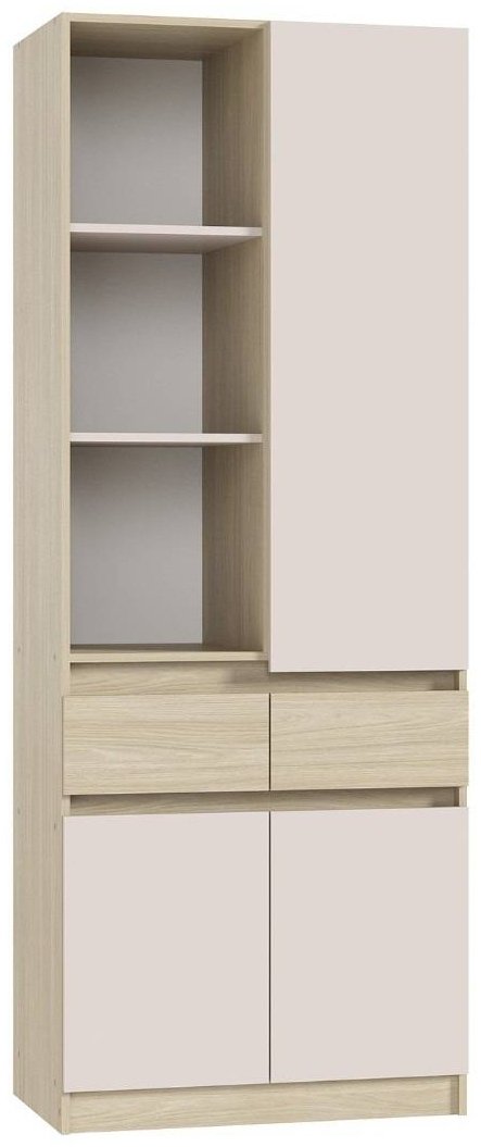 Стеллаж напольный Стендмебель Луиза, 80x49x210 см, бежевый купить,NaN