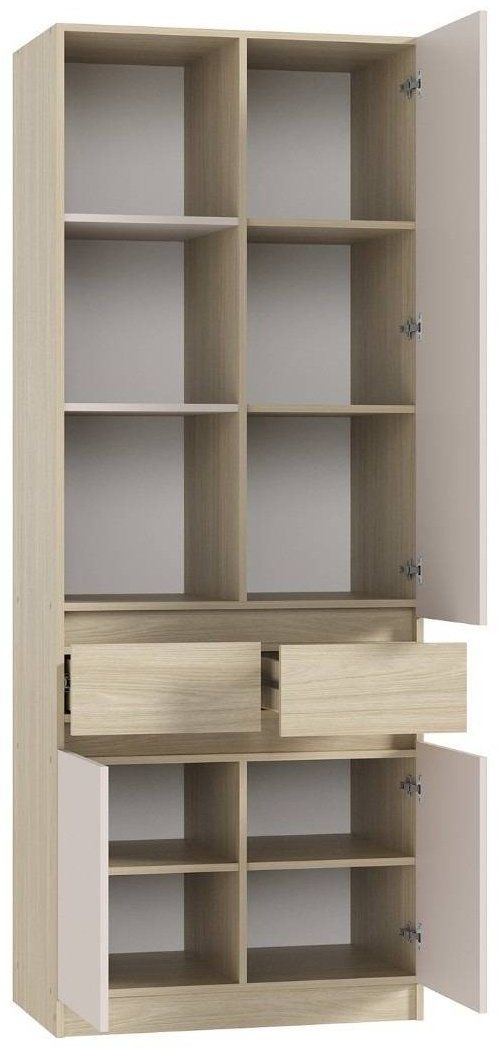 Стеллаж напольный Стендмебель Луиза, 80x49x210 см, бежевый купить,NaN