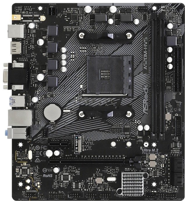 Материнская плата ASRock A520M-HVS - ForteMarket Материнская плата ASRock A520M-HVS купить,31751