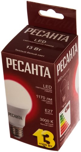 Лампочка РЕСАНТА LL-R A60 13W 230 3K E27 - ForteMarket Лампочка РЕСАНТА LL-R A60 13W 230 3K E27 купить,0