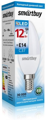 Лампочка Smartbuy SBL-C37-12-60K-E14 12W 1 шт - ForteMarket Лампочка Smartbuy SBL-C37-12-60K-E14 12W 1 шт купить,0