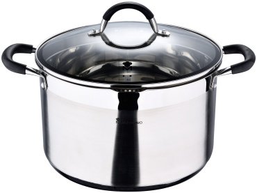 Bergner кастрюля Foodies BGMP-1506-BK сталь 9.5 л купить,NaN