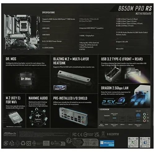 Материнская плата ASRock B650M PRO RS