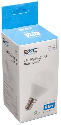 Лампочка SVC G45-9W-E14-4500К 9W E14 1 шт