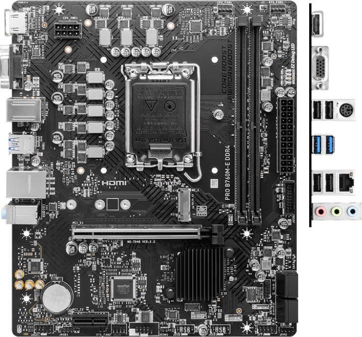 Материнская плата MSI PRO B760M-E DDR4 купить,NaN