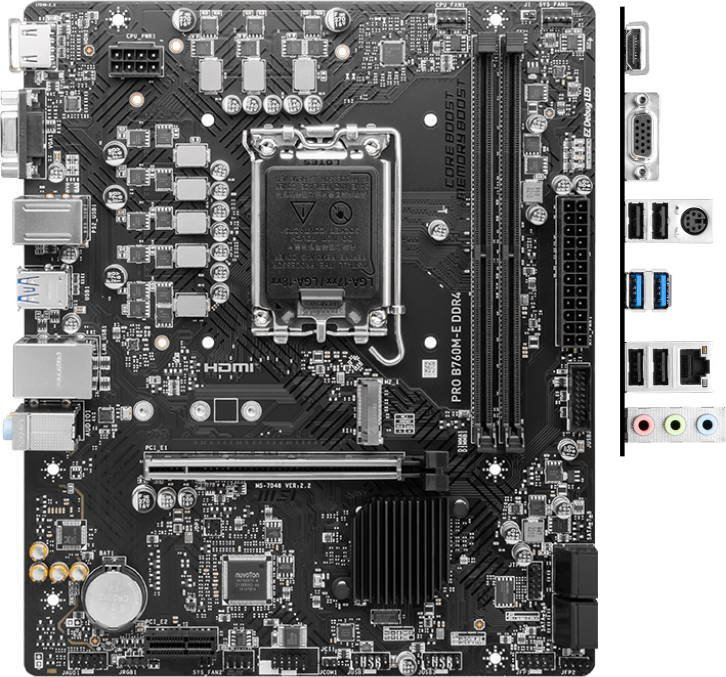 Материнская плата MSI PRO B760M-E DDR4 купить,NaN
