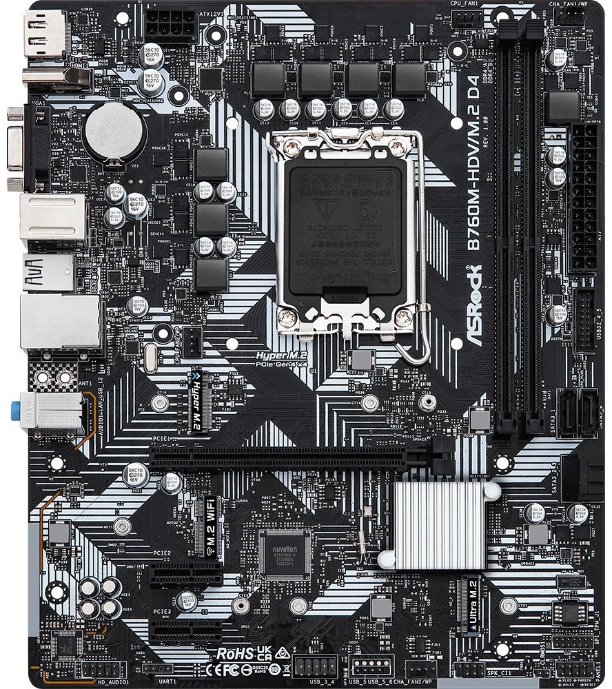 Материнская плата ASRock B760M-HDV/M.2 D4 купить,45971