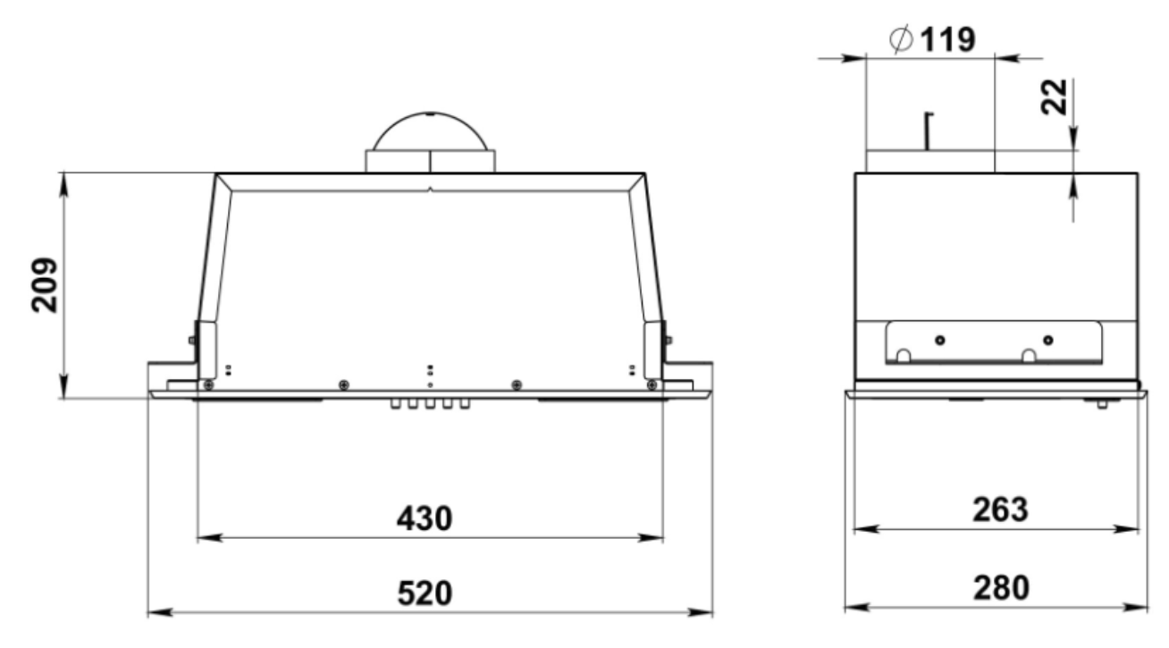 Вытяжка Dessus DH-522B черный купить,NaN