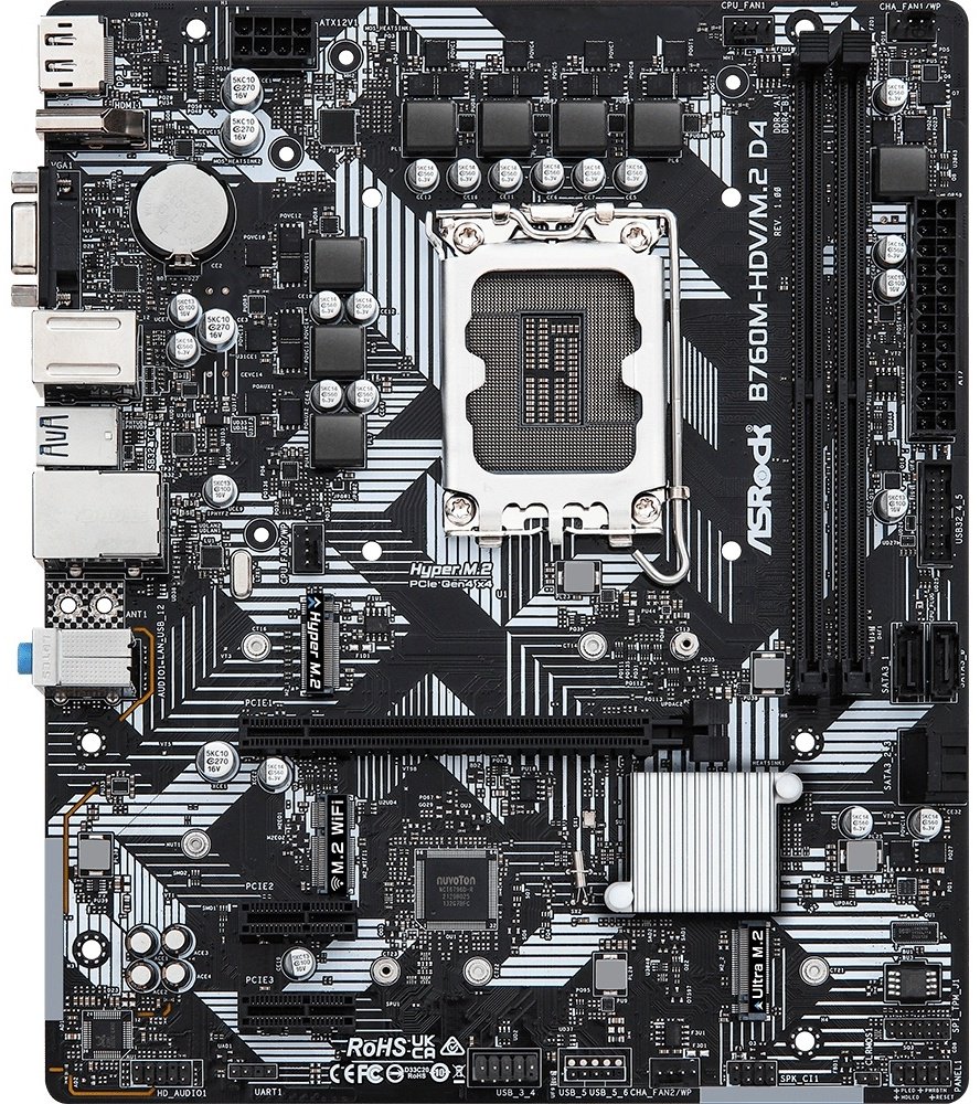 Материнская плата ASRock B760M-HDV/M.2 D4 купить,45971