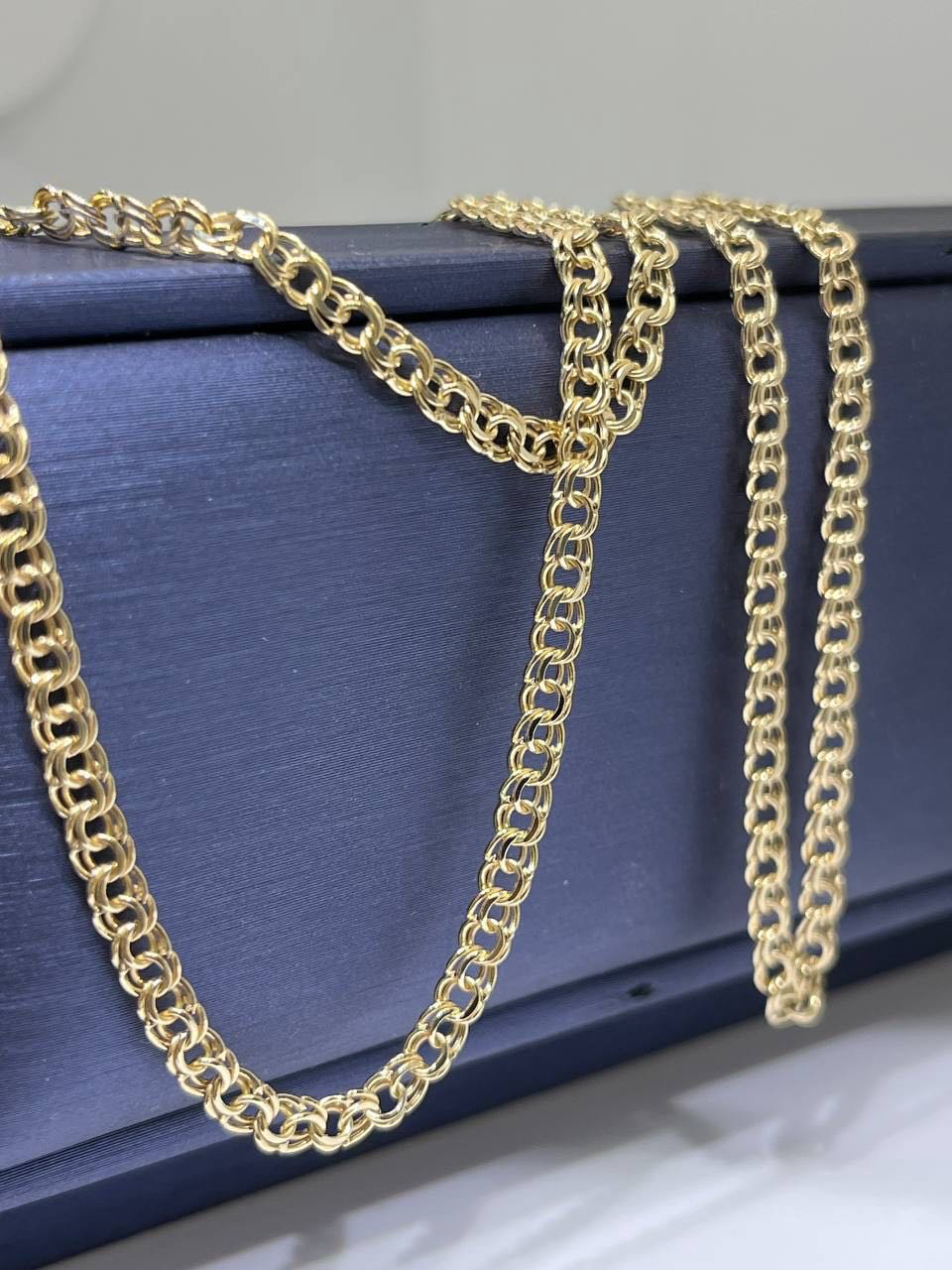 Цепь Exclusive Gold Aij303 длина 55 см, вес 4.61 г золото, плетение бисмарк купить,380000